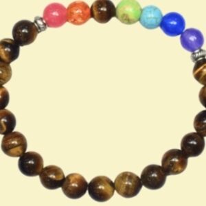 7 Chakra tiger eye bracelet
