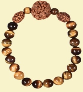 Rudraksha tiger eye bracelet